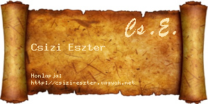 Csizi Eszter névjegykártya